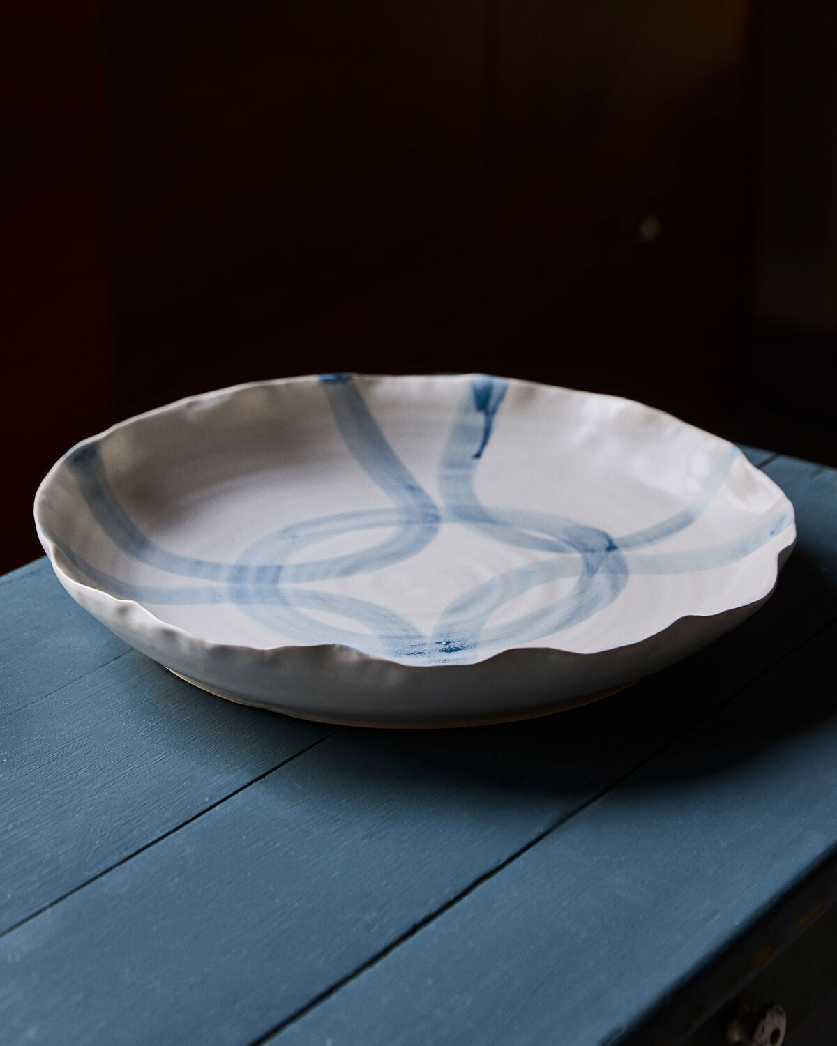 Bricka, HDIsa, Vit, Ljusblå