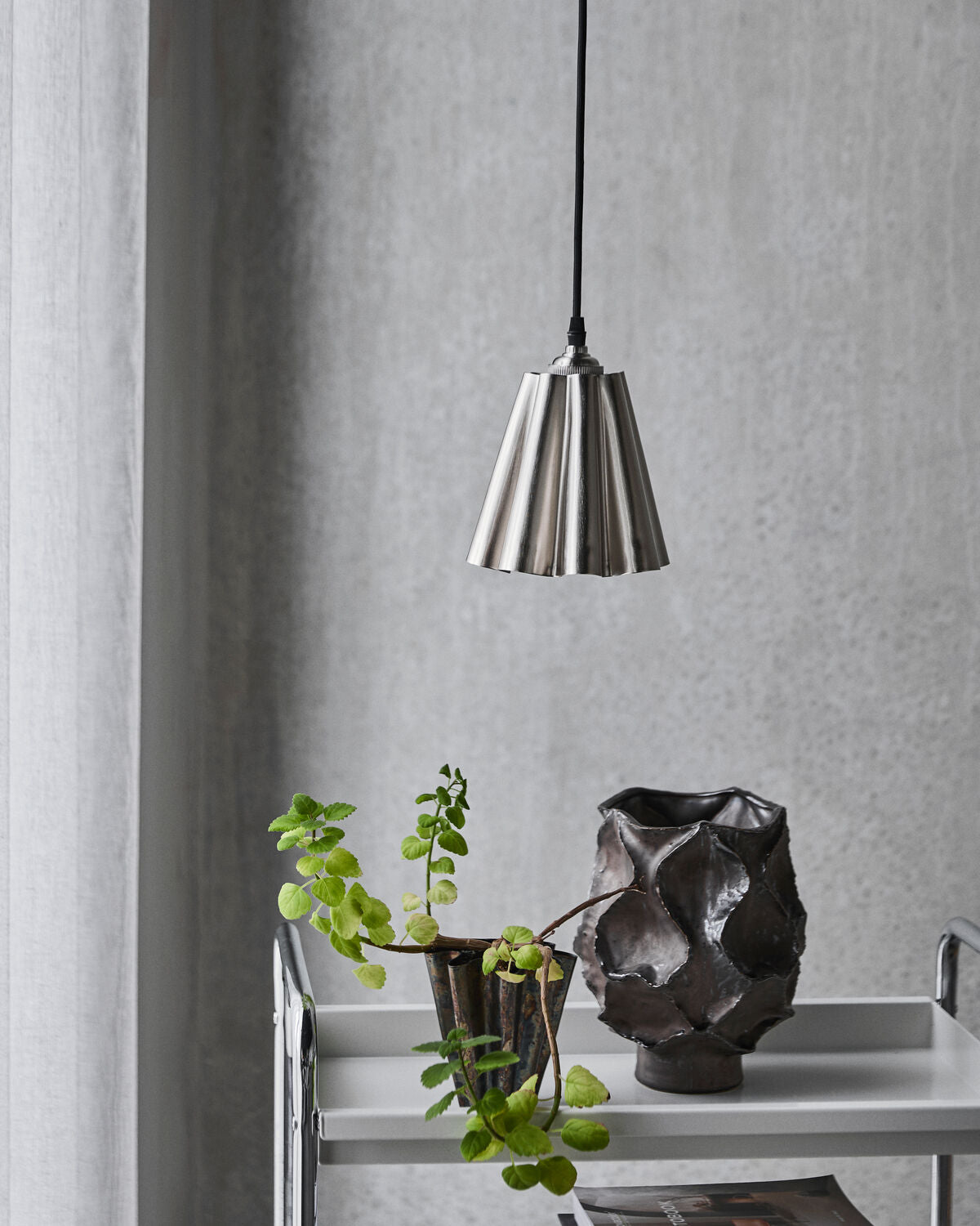 Lampskärm, HDFlola, Borstat silverfärg