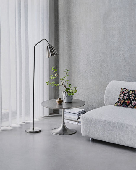 Lampskärm, HDFlola, Borstat silverfärg