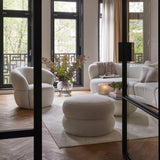 Riviera Maison, San Remo snurrfåtölj i bouclé – Simply White