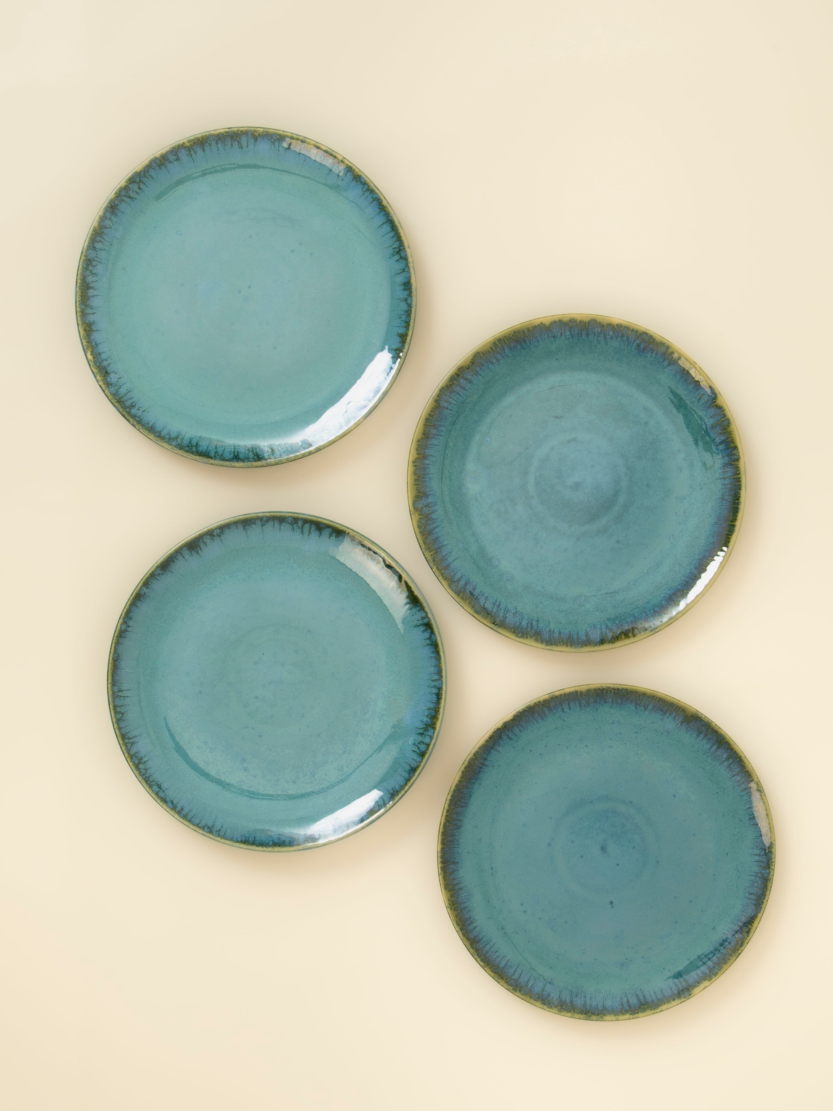 Amazonas grön middagstallrik (set om 4)   28,5 cm