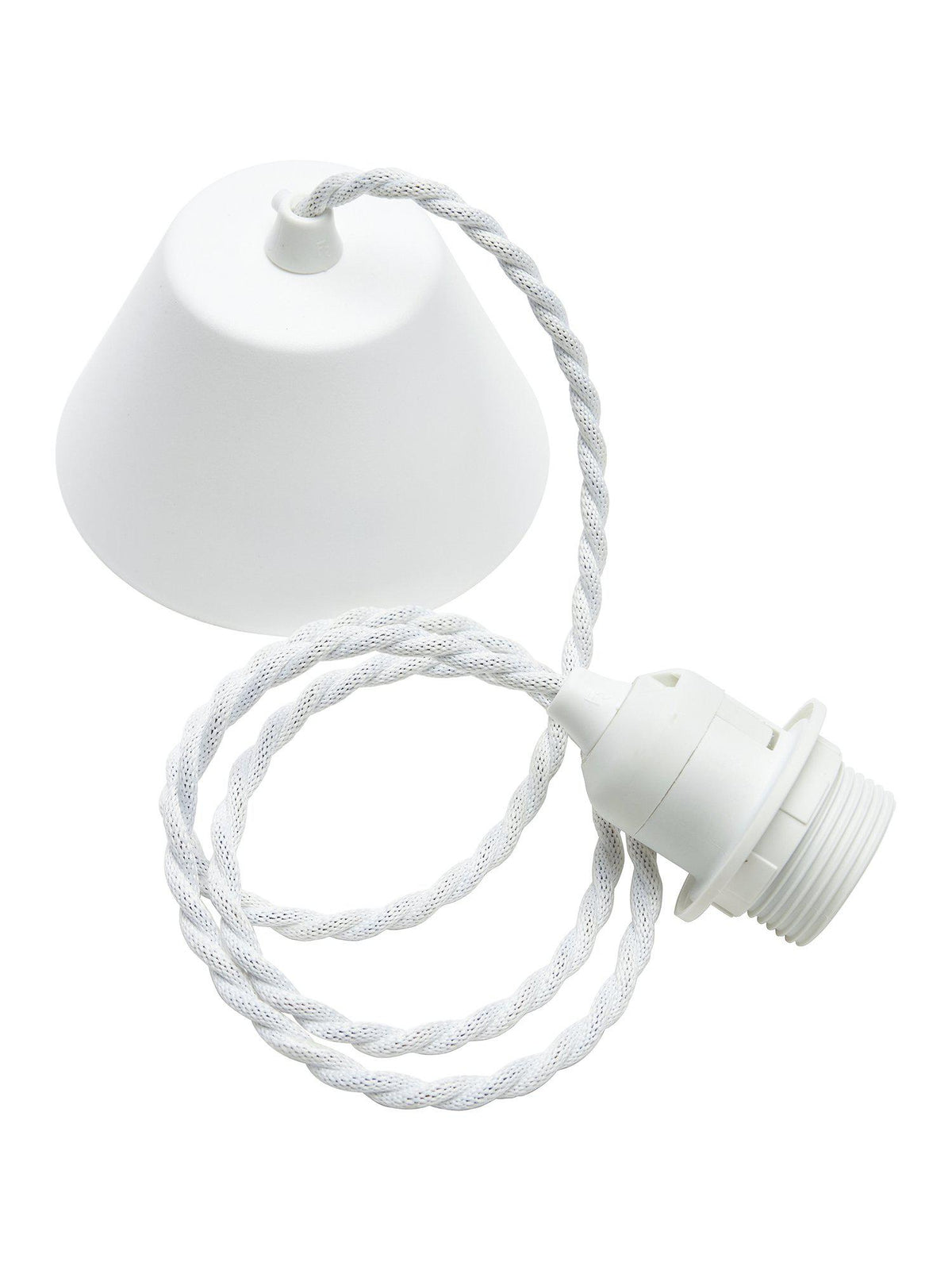 Takupphänge Tvinnad – Vit sladd 1,2m 120 cm