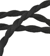 Takupphänge Tvinnad – Svart sladd 1,2m 120 cm