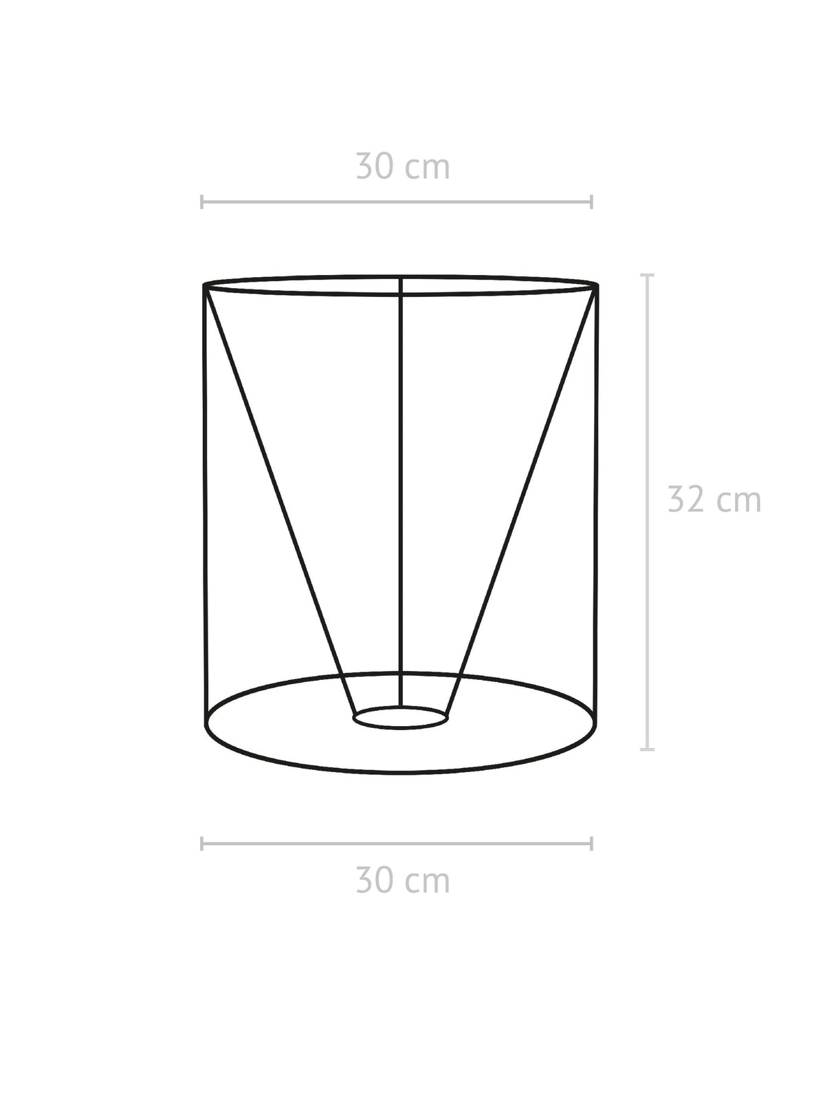 Celyn Ava Lampskärm – Off-white/svart 30 cm