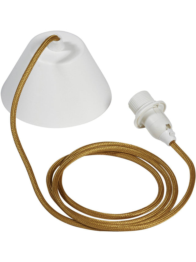 Takupphänge Textil – Guld E14 11 cm