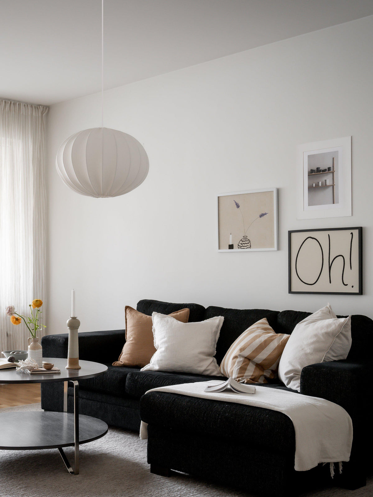 Taklampa Hilma Vit – 50 cm. inkl. sladd