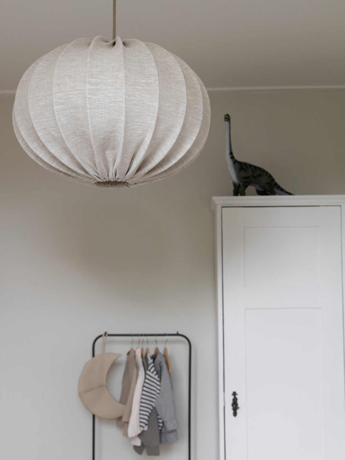 Hilma Takskärm – Lin natur/vit 60 cm