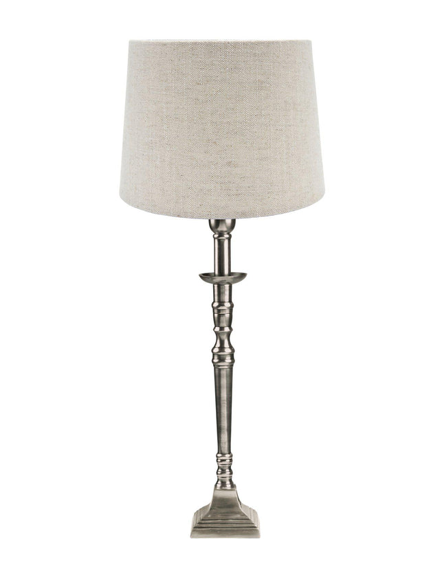 Salong Bordslampa – med lampskärm antiksilver 55 cm