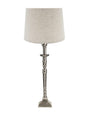 Salong Bordslampa – med lampskärm antiksilver 55 cm