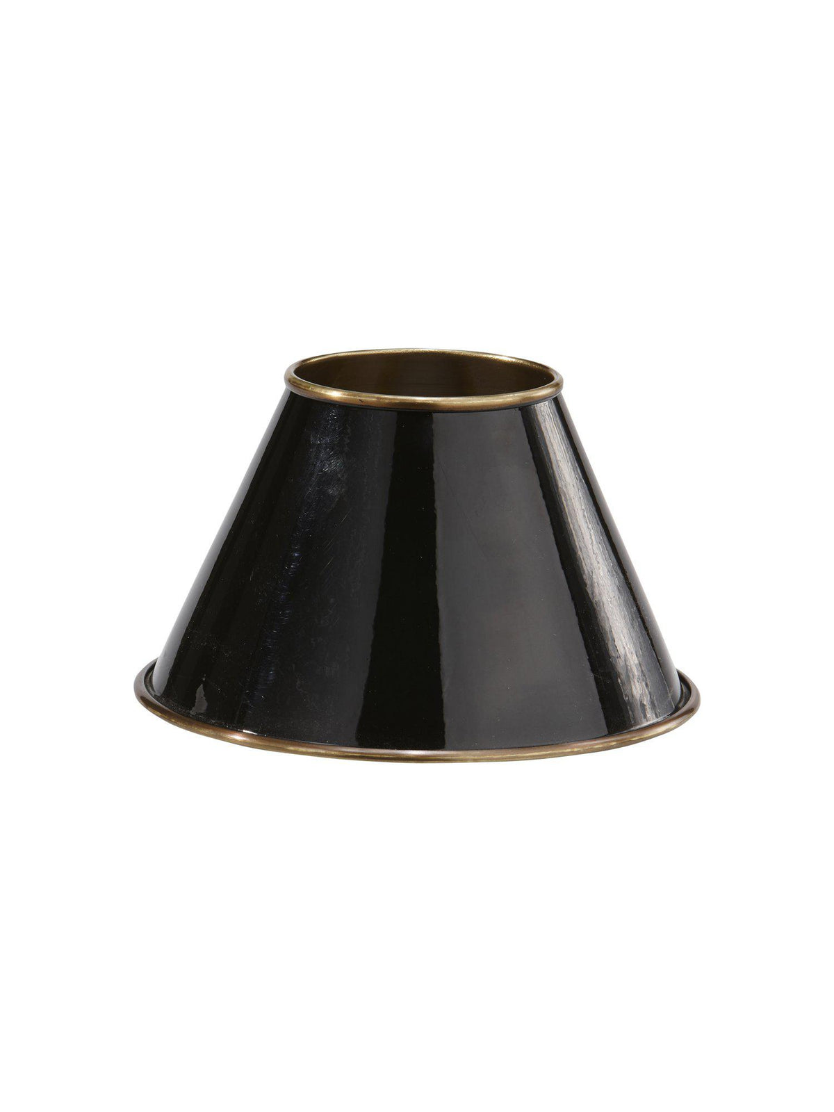 Classic Metallskärm – Svart/Antikmäss 22 cm