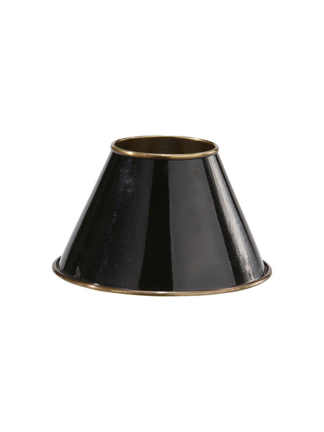 Classic Metallskärm – Svart/Antikmäss 22 cm