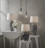Li Jing Lampfot – Vit/Blå 49 cm