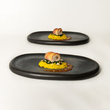 Quartzo grafite -  stora fat (set om 4)