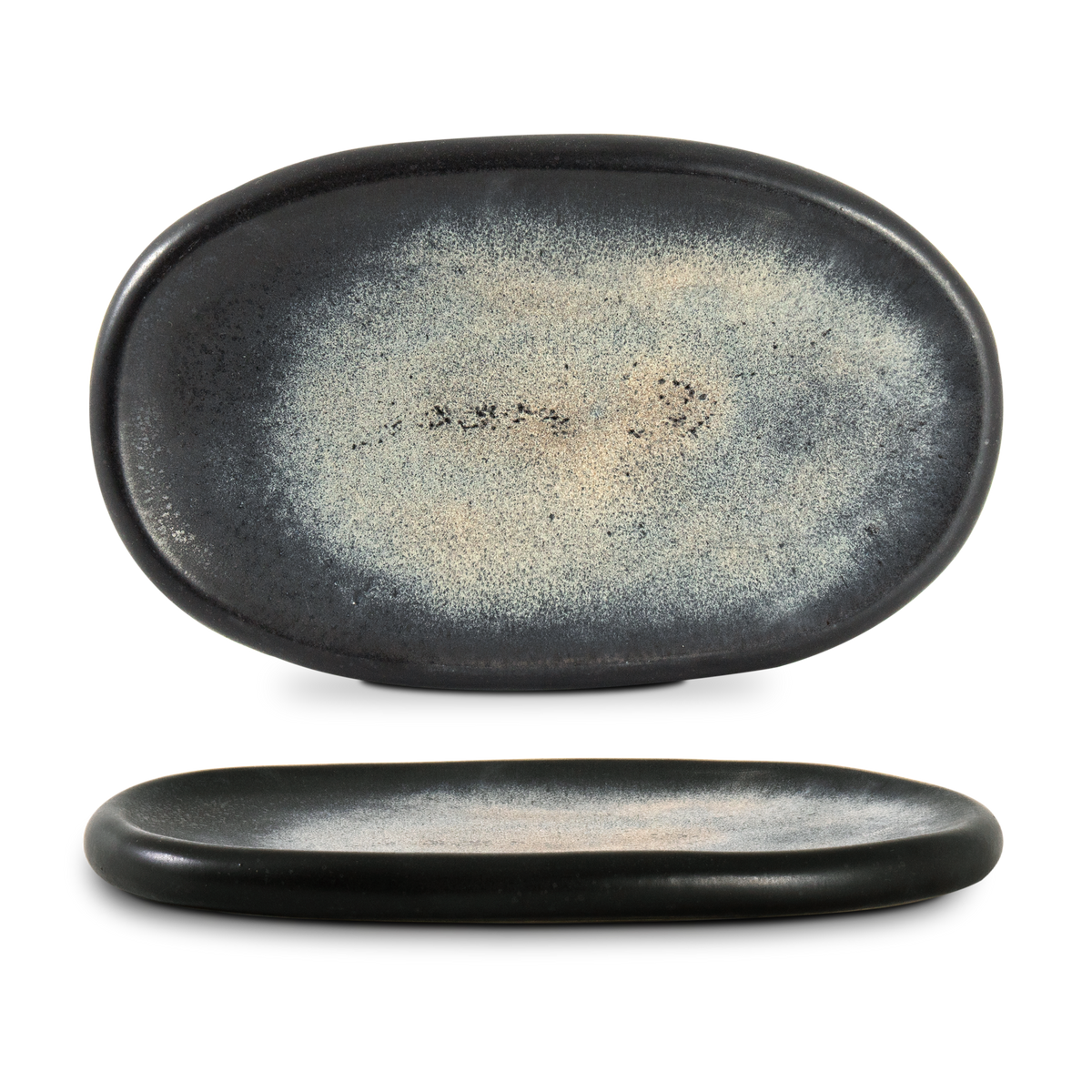 Quartzo grafite -  stora fat (set om 4)