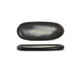 Quartzo grafite - oval fat (set om 8)