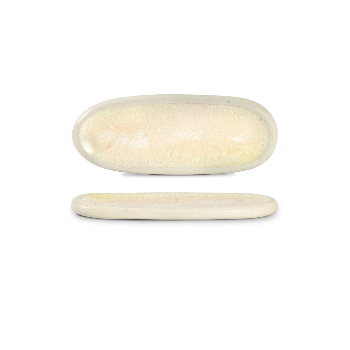 Quartzo opala -  oval serveringsfat (set om 8)
