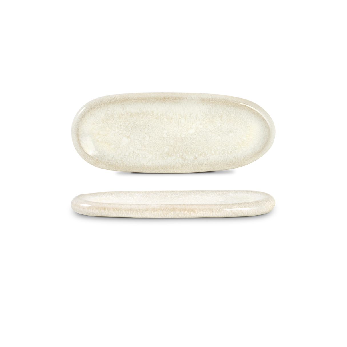 Quartzo cristal branco -  oval serverings fat (set om 8)