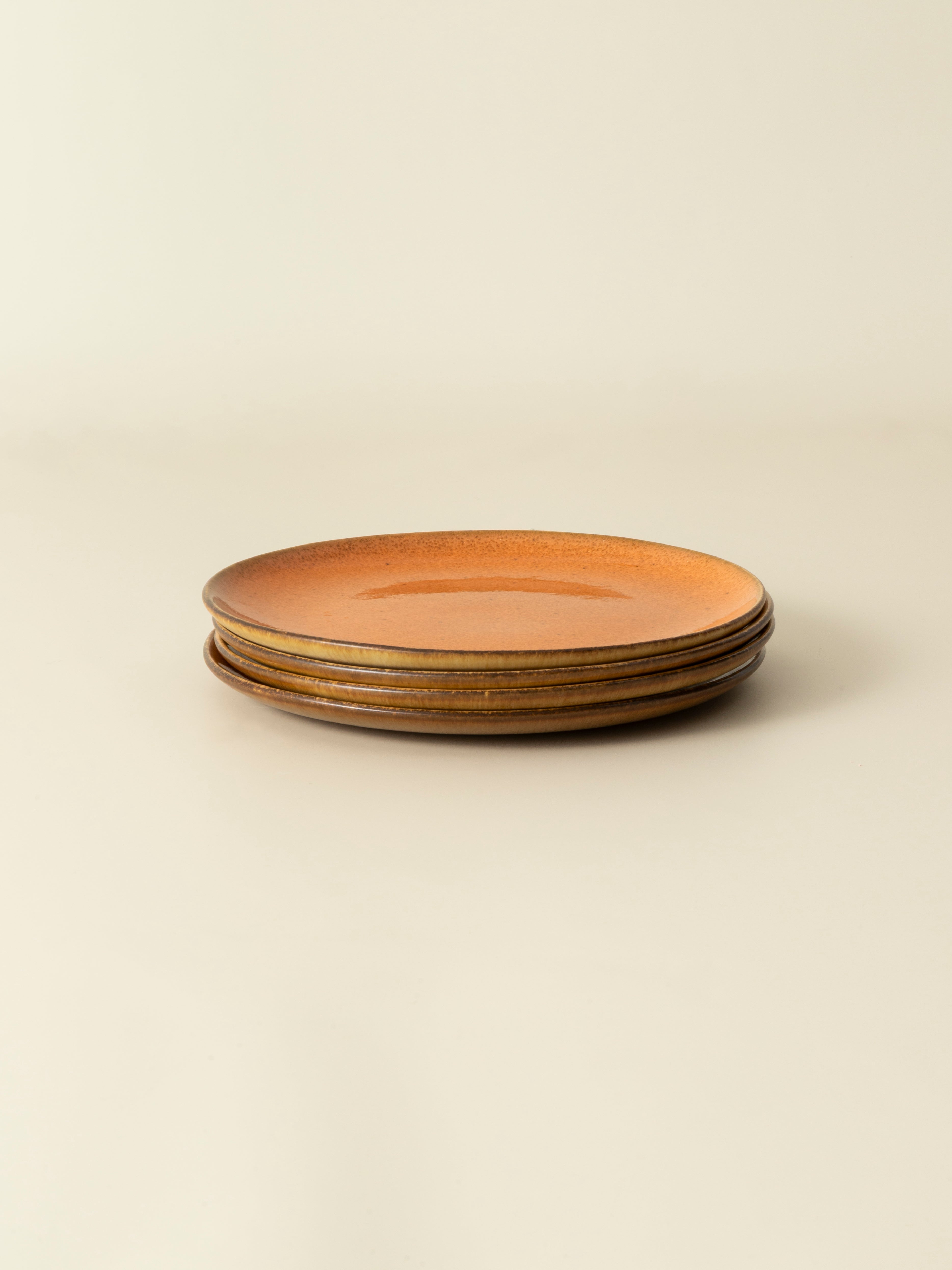 Blomfrön orange middagstallrik (set om 4) 28,5 cm
