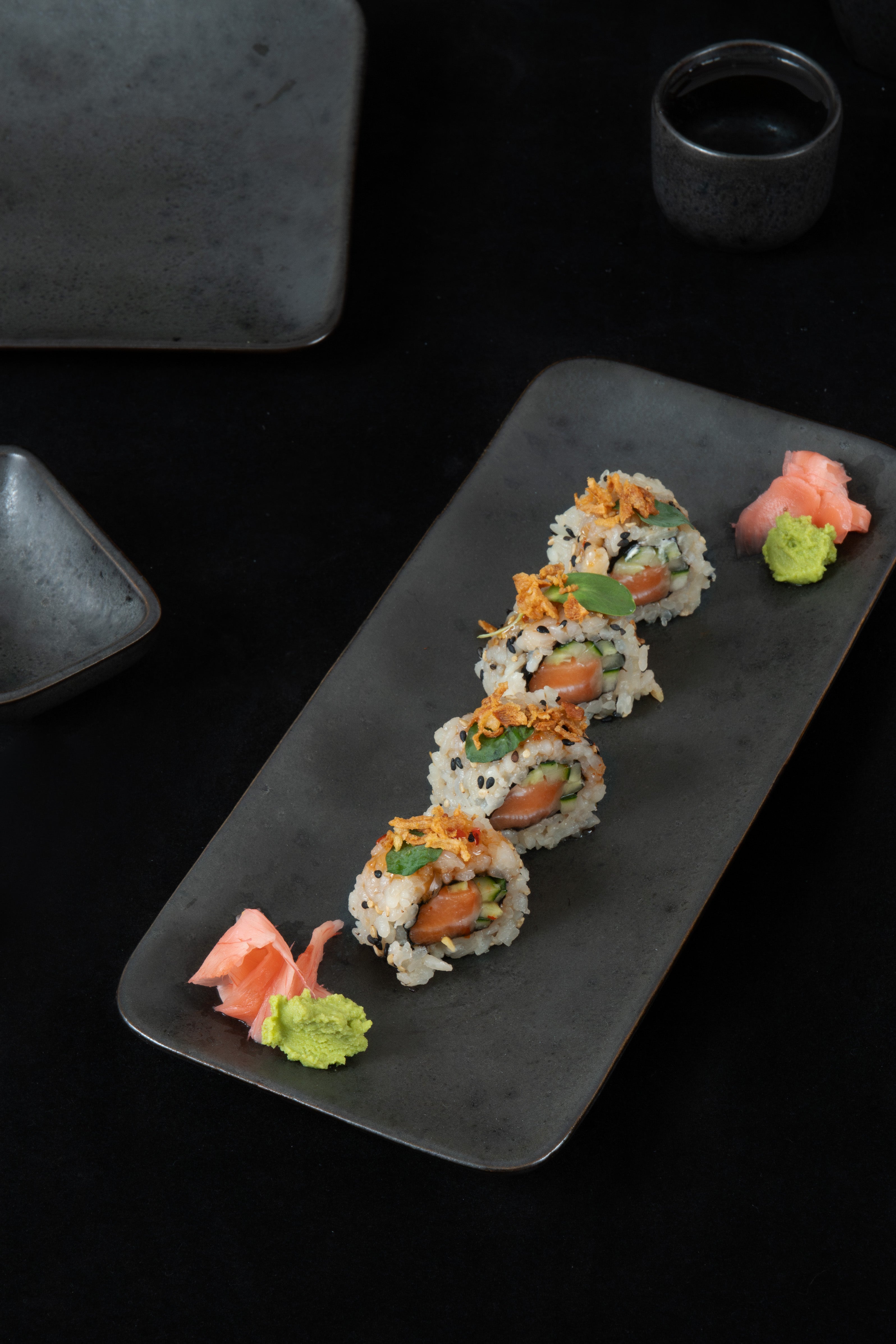 Sushifat stor - svart (set om 6)