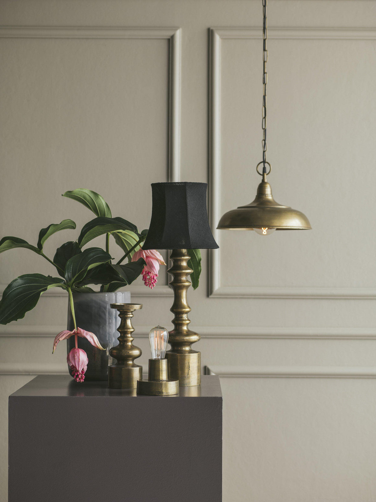 Philadelphia Taklamp – Råmässing 35 cm
