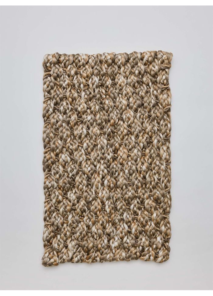 Braided jute dörrmatta multi colour, 45x75 cm