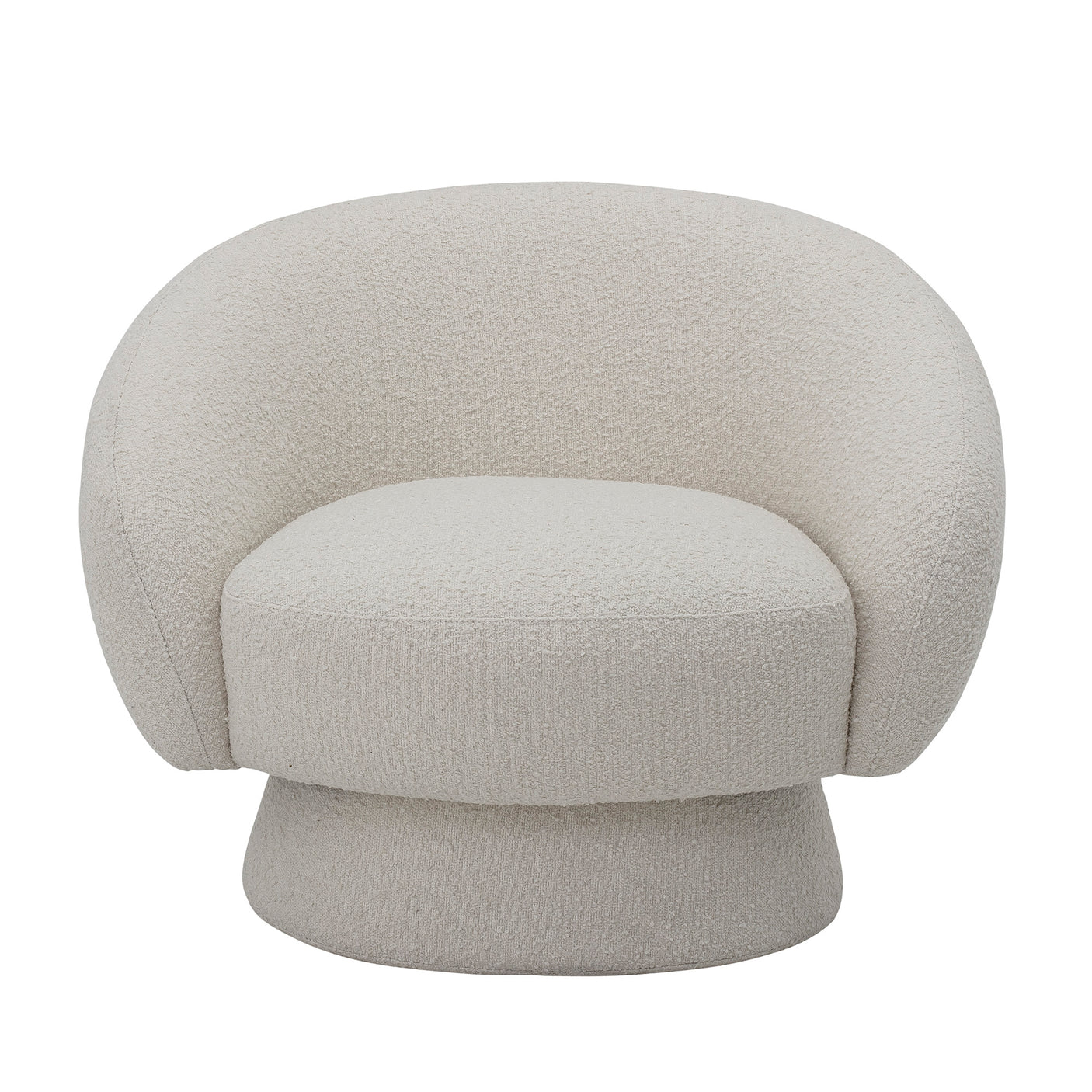 Bloomingville, Ted Lounge Chair, vit, polyester