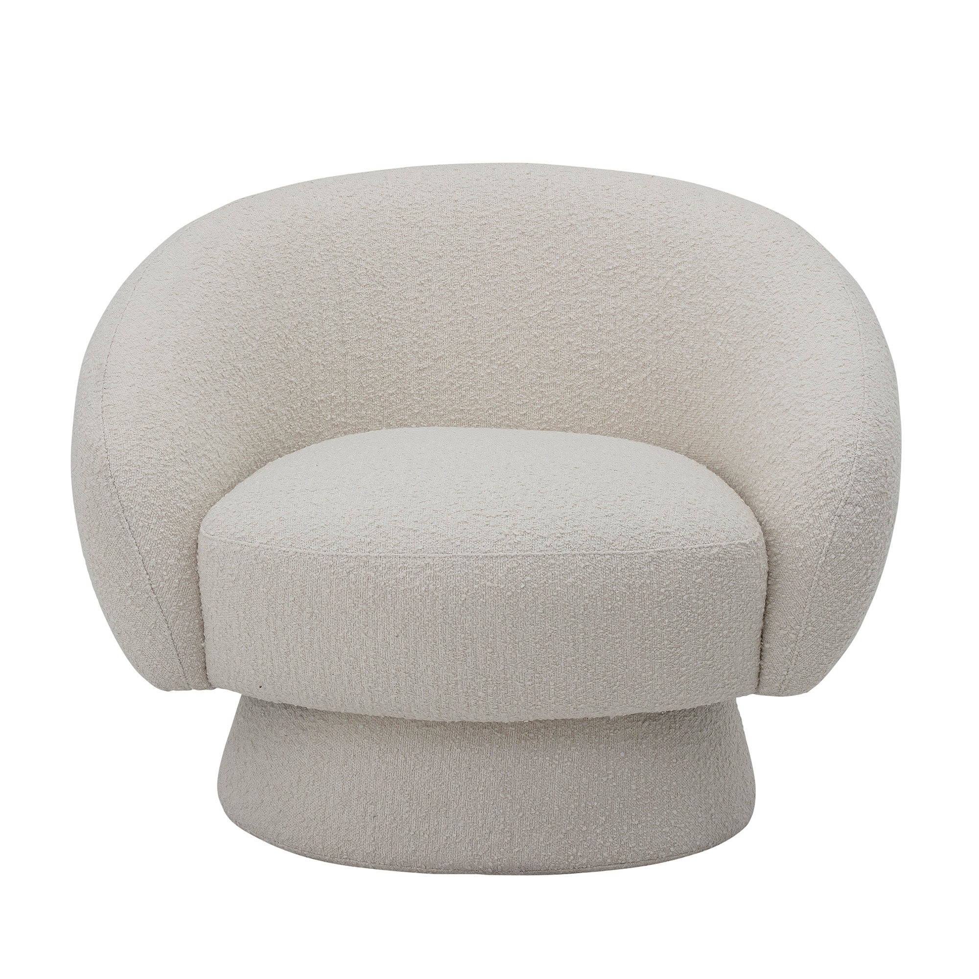 Bloomingville, Ted Lounge Chair, vit, polyester