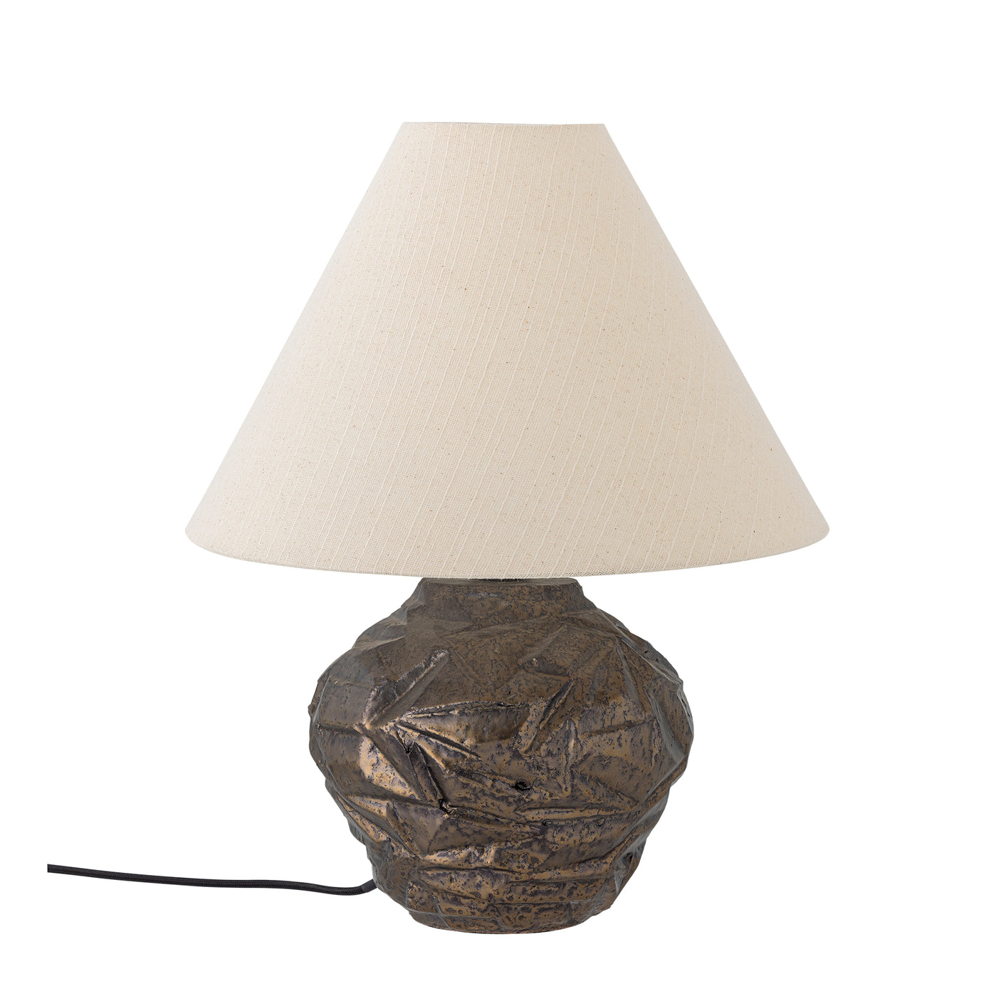 Bloomingville, Carolla bordslampa, brun, stengods.
