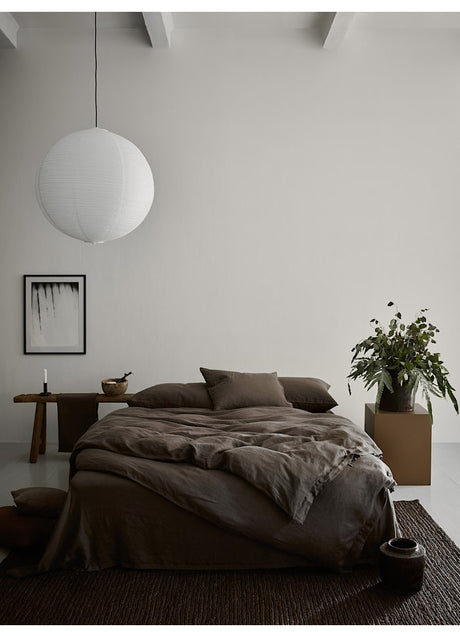Påslakan linne taupe, 240x220 cm