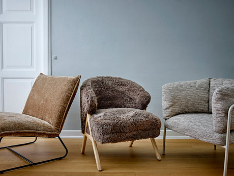 Bloomingville, Camino Lounge Chair, brun, FSC100%, Rubberwood®