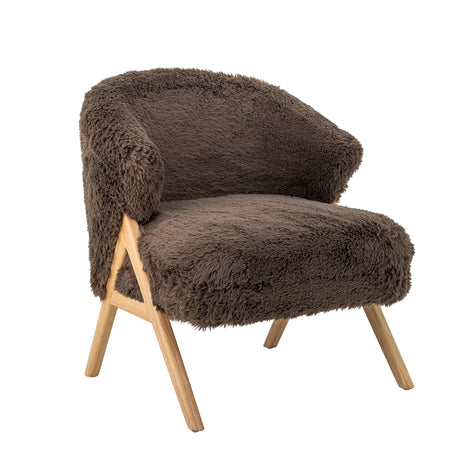 Bloomingville, Camino Lounge Chair, brun, FSC100%, Rubberwood®