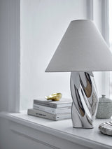 Bloomingville, Silva bordslampa, silver, stengods