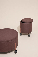 Hübsch, Contain Sittpuff Liten Brun Ø39 cm