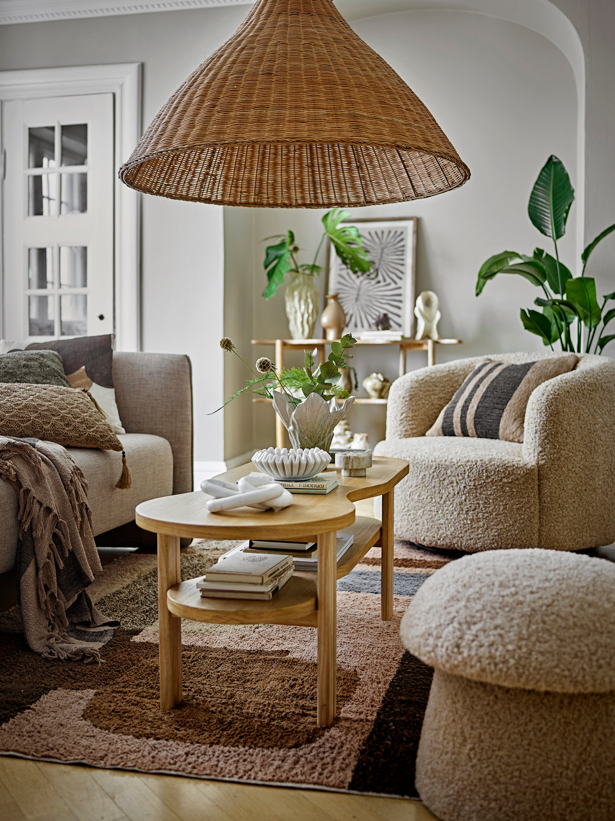 Bloomingville, Bocca Lounge-stol, Natur, Polyester