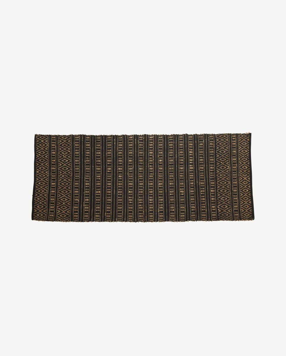 Nordal, FARAH matta 100×250 cm – svart/natur