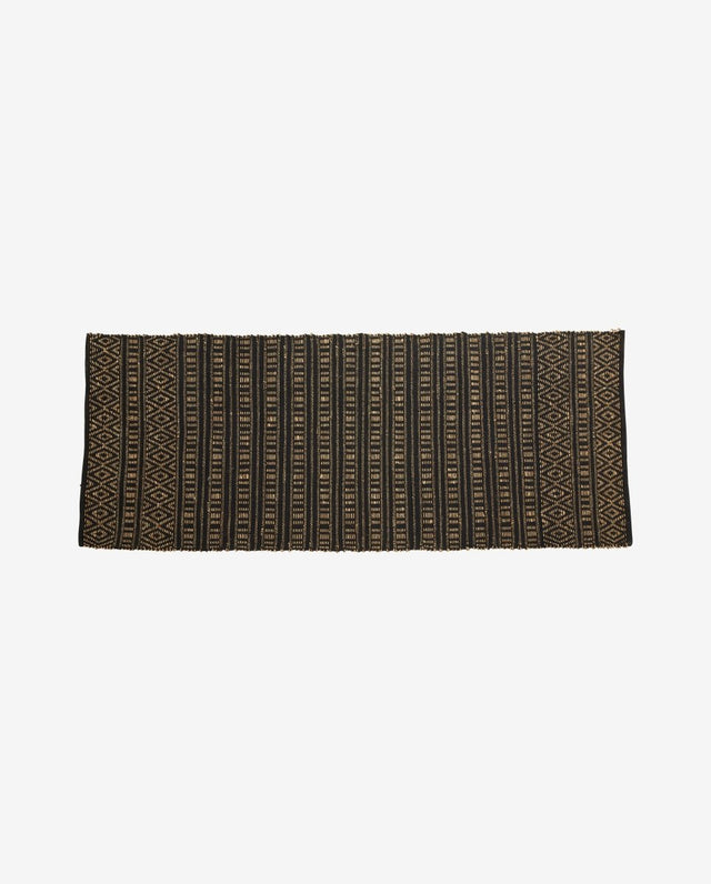 Nordal, FARAH matta 100×250 cm – svart/natur