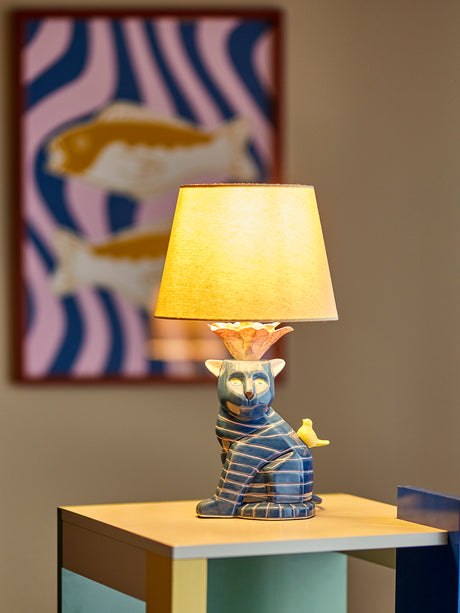 Bloomingville Eri bordslampa, multi, stengods (set om 2)