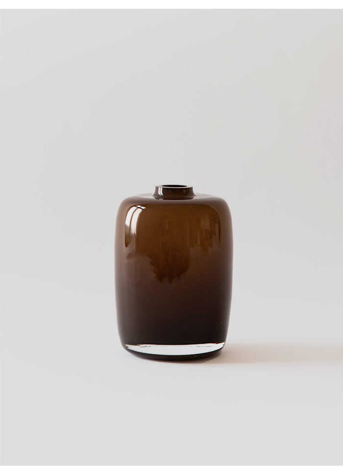 Verona glasvas brun 14 cm