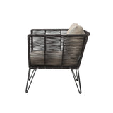 Bloomingville, Mundo Lounge Chair, svart, metall