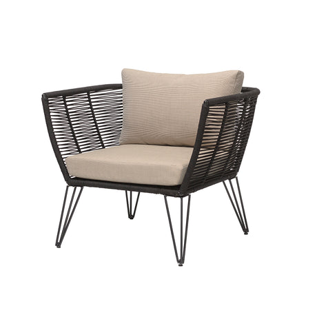 Bloomingville, Mundo Lounge Chair, svart, metall