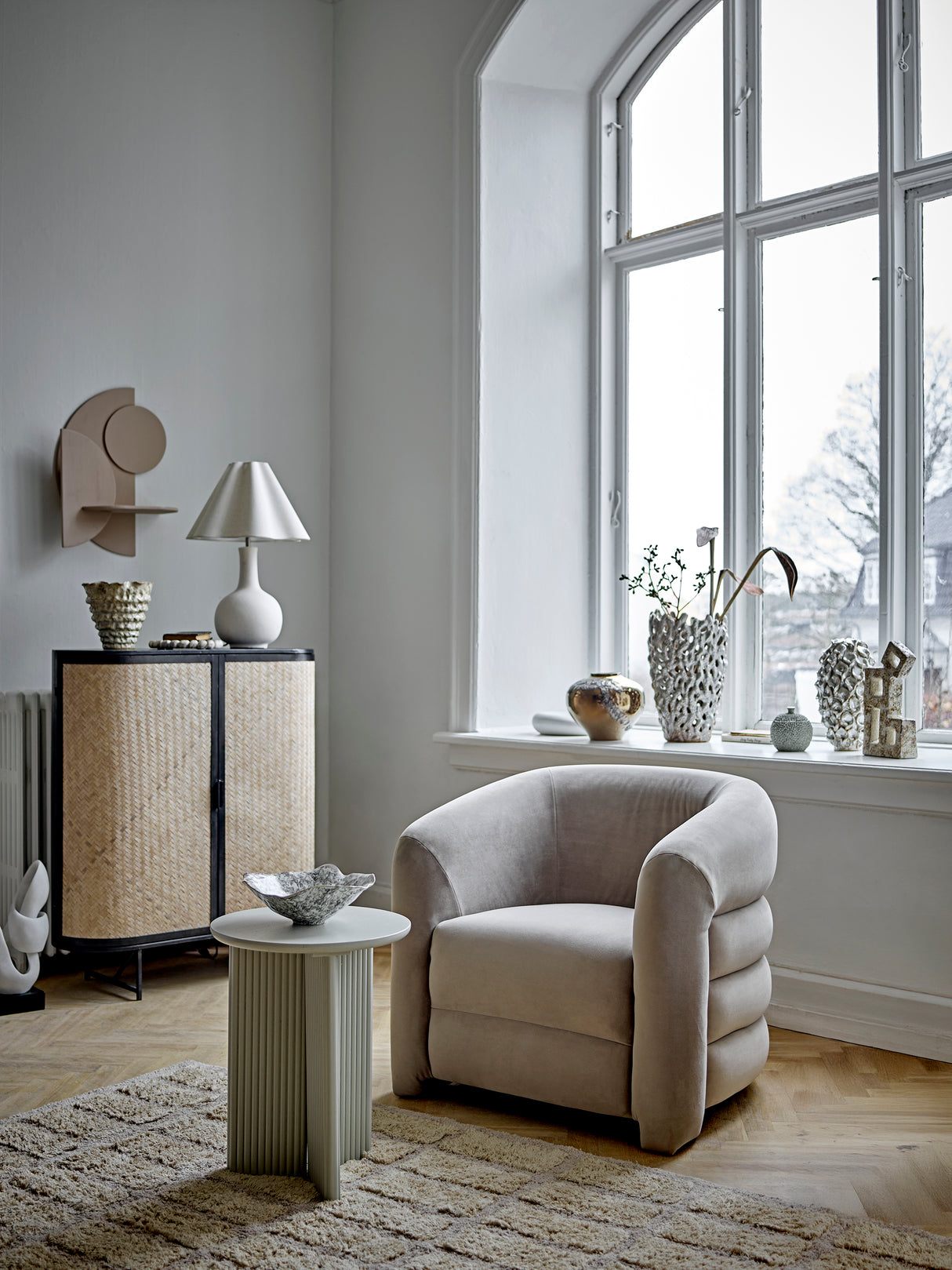 Bloomingville, Joel Lounge Chair, grå, polyester