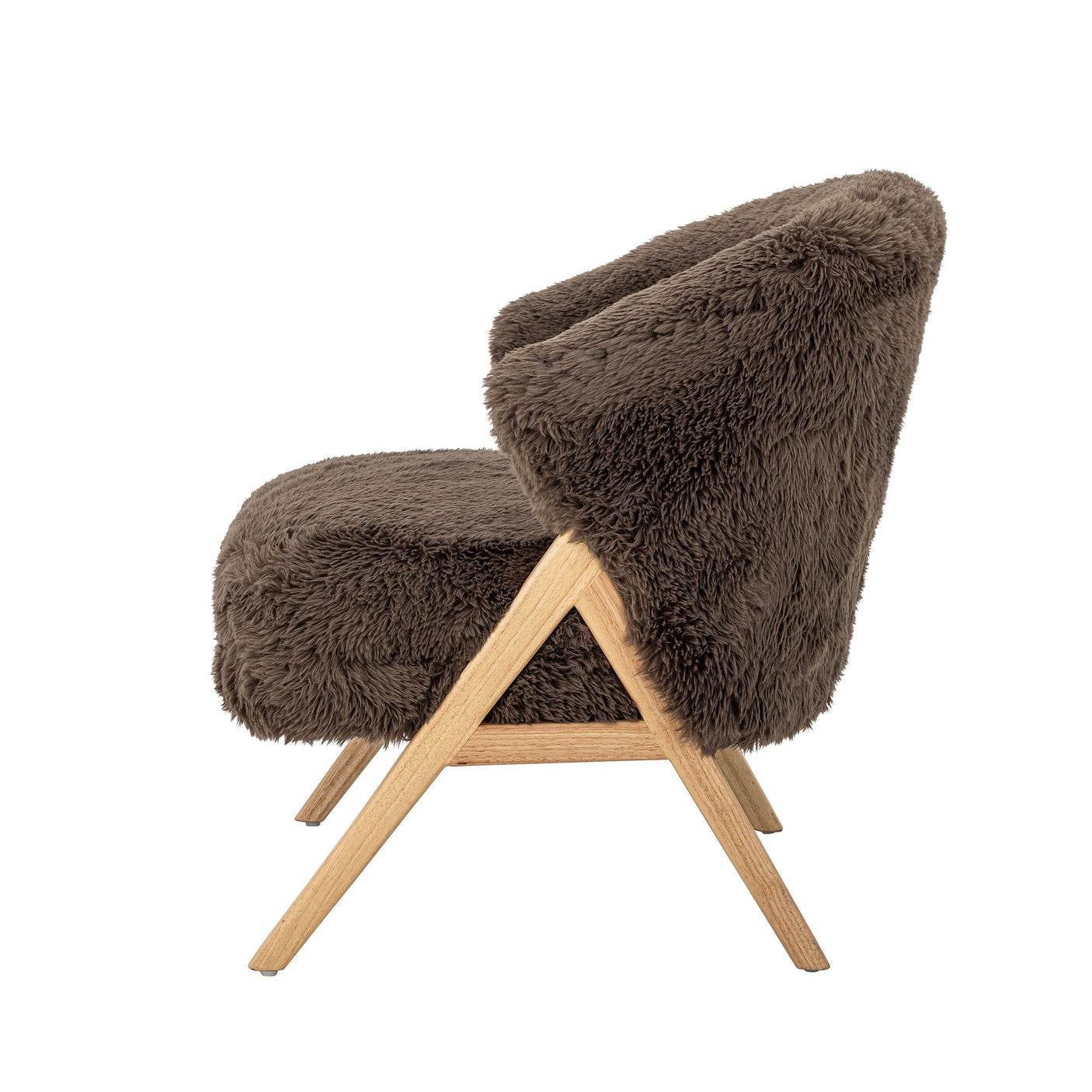 Bloomingville, Camino Lounge Chair, brun, FSC100%, Rubberwood®
