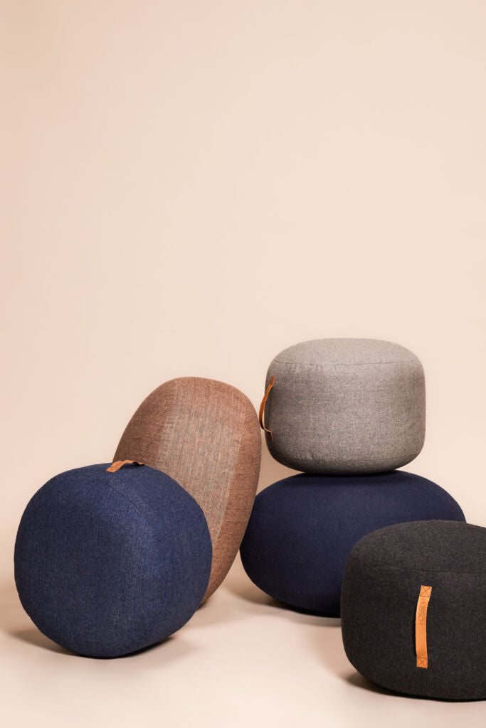 Hübsch, Mochi Sittpuff Brun Ø70 cm