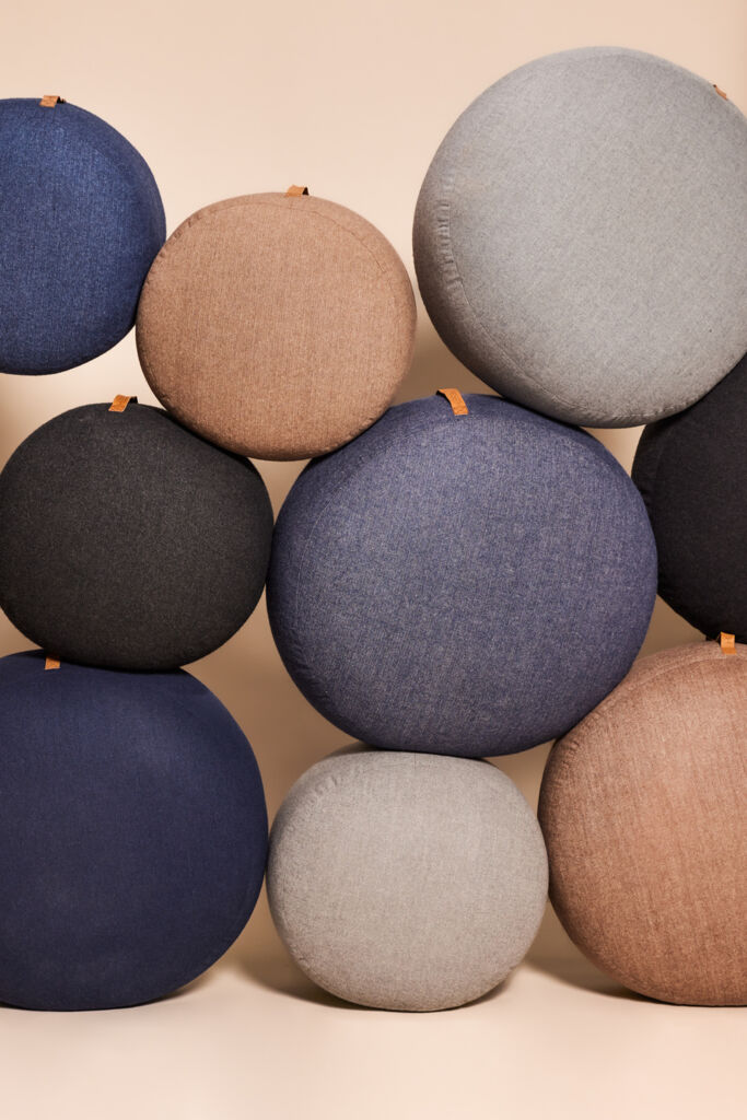 Hübsch, Mochi Sittpuff Brun Ø70 cm
