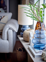 Bloomingville, Fabiola bordslampa, blå, glas