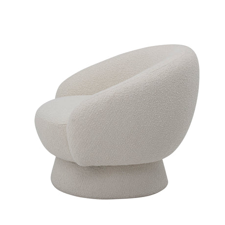 Bloomingville, Ted Lounge Chair, vit, polyester