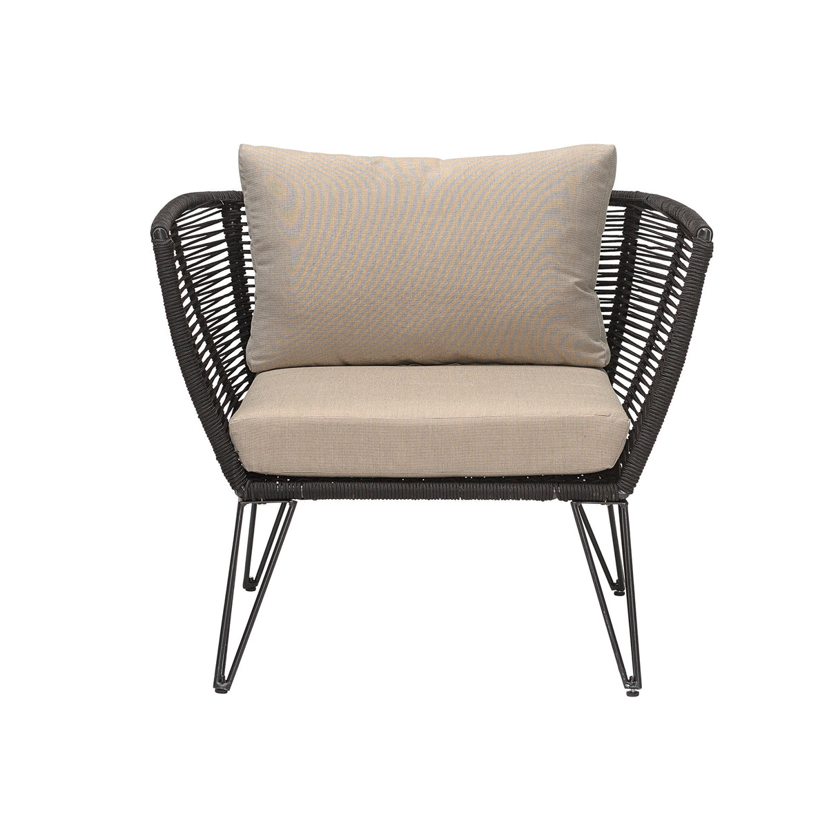 Bloomingville, Mundo Lounge Chair, svart, metall