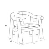 Hubsch, Ouli Loungefåtölj Ljusgrå Melange