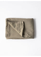 Bordsduk linne olive, 145x330 cm