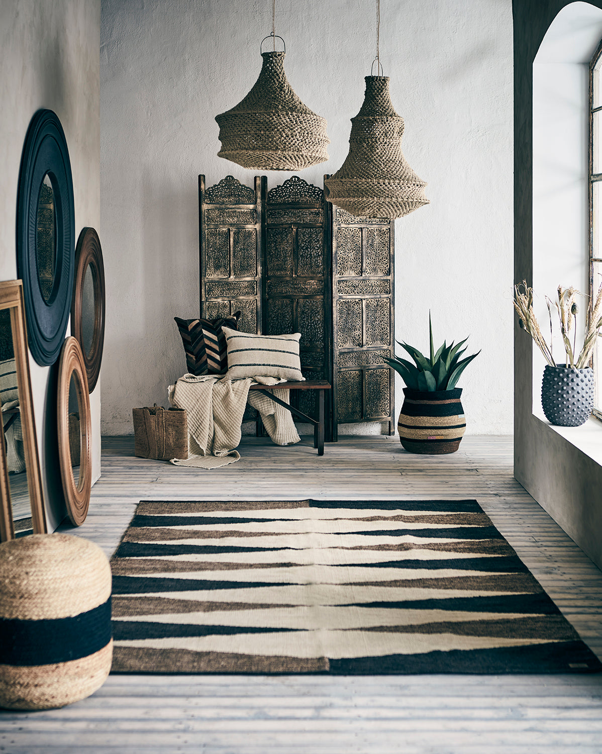 Affari of Sweden, OTHELLO Matta L, Brun/beige 240x170 cm